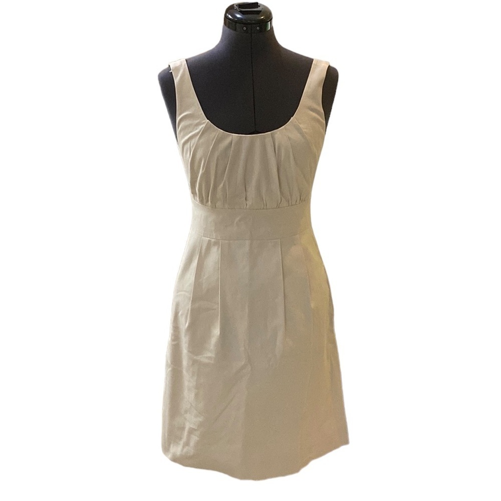 J. Crew Suiting Sheath Dress Khaki Tan Career Sleeveless Size 0 CompletelyLining